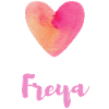Freya Herz Aesthetic Mädchen Namensdesign