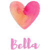 Bella Pink Heart italiensk navne-T-shirt