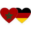 Morocco Germany Flag Heart