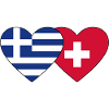 Grèce Suisse Drapeau Coeur