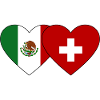Mexico Switzerland Flag Heart
