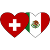 Switzerland Mexico Flag Heart