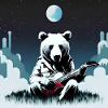 Ours avec guitare