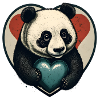 Panda Heart Embrace