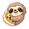 Pizza Sloth Pizza Lover