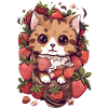 Ragamuffin Cat Strawberry Gift