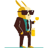 Cool Easter Bunny with Beer