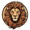 Royal Lion Emblem Round Crest
