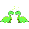 Dinosaurs in love