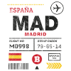 Étiquette d’aéroport de Madrid