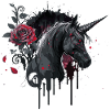 Rose und Einhorn