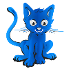 chat bleu