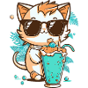 Cat in summer holiday