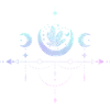 Pastel Goth Moon Witchy Crescent