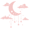 Mignon croissant pastel Goth Moon
