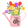 Happy Easter | Gießkanne mit Osterglocken