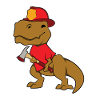 Firesauraus T-Rex Firefighter