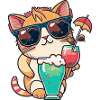 Summer coolness: cat with sunglasses