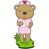 Bear Nurse Sticky Note