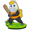 Batte de baseball à cheval