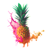 Farbenfrohe Ananas