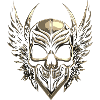 Winged skull