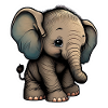 Mignon bébé éléphant