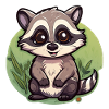 Mignon petit raton laveur