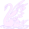 Élément de tatouage vectoriel tatouage cygne d’art corporel