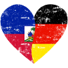 Haiti Germany Flag Heart