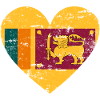 Sri Lanka Flag Heart
