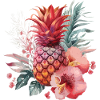 Ananas aux fleurs