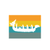 Drachenboot und Drachenboot Crew