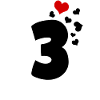 3 hearts 3rd birthday