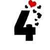 4 hearts 4th birthday