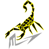 Skorpion mit Zeichen