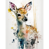 Cerf mignon style aquarelle