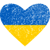 Ukraine, blue and yellow heart