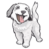 Chien mignon et joyeux