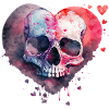 Skull Art Design Aquarelle