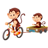Funny cute monkey