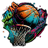 Buntes Basketball Graffiti