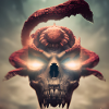 Dark Art - Flying Skull