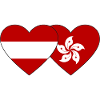 Austria Hong Kong Flag Heart
