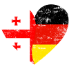 Georgia Germany Flag Heart