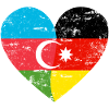 Azerbaijan Germany Flag Heart