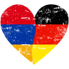 Armenia Germany Flag Heart