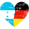 Honduras Germany Flag Heart