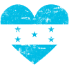 Honduras flag heart