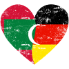 Maldives Germany Flag Heart